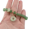 Bratara pe elastic cu Aventurin sfere 8mm si charm piatra Pi donut, imagine 3