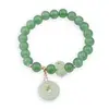 Bratara pe elastic cu Aventurin sfere 8mm si charm piatra Pi donut