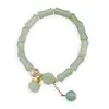 Bratara pe elastic cu Aventurin tuburi 12mm si charm floare