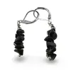 Cercei cu agatatoare Obsidian auriu pietre chips, 6-10mm