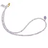 Colier Ametrin si Ametist discuri fatetate 3mm cu pandantiv cub fatetat 6mm