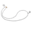Colier Cristal de stanca discuri fatetate 4mm si pandantiv Howlit cub fatetat 7-8mm