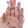 Colier Cuart turmalinat discuri fatetate 4mm si cub fatetat 8mm, imagine 4