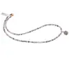 Colier Cuart turmalinat discuri fatetate 4mm si pandantiv cub fatetat 8mm