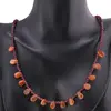 Colier Granat Rhodolit discuri fatetate 3mm si Piatra Soarelui briolete 8-9mm, imagine 3