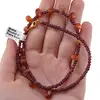Colier Granat Rhodolit discuri fatetate 3mm si Piatra Soarelui briolete 8-9mm, imagine 4