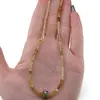 Colier Granat verde discuri fatetate 3mm si cub fatetat 6-7mm, imagine 3