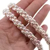Colier handmade cu Perle de cultura albe si roz, 5-6mm, imagine 4