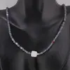 Colier Iolith, Granat si Piatra Lunii discuri fatetate 3-4mm si Piatra Lunii cub fatetat 8-9mm, imagine 2