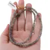 Colier Labradorit discuri fatetate 4mm si cub fatetat 8mm, imagine 4