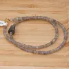 Colier Labradorit discuri fatetate 4mm si fatetat 14-16mm, imagine 2