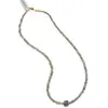 Colier Labradorit discuri fatetate 4mm si Labradorit diamantat cub fatetat 6-8mm