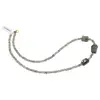 Colier Labradorit discuri fatetate 4mm si trei pietre fatetate 14-16mm
