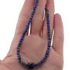 Colier Lapis lazuli discuri fatetate 4mm si cub fatetat 8-9mm, imagine 3