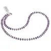 Colier Lepidolit rondele 5-6mm si Ametist sfere 3mm