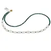 Colier Malachit discuri fatetate 3mm si Piatra Lunii fatetata 8-12mm