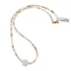 Colier Mix Piatra Lunii discuri fatetate 4mm si cub fatetat 9-10mm