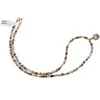 Colier Opal dendritic discuri fatetate 4mm si pandantiv cub fatetat 8mm