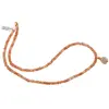 Colier Piatra Soarelui discuri fatetate 5mm si pandantiv cub fatetat 8-10mm