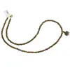 Colier Unakit discuri fatetate 4mm si pandantiv cub fatetat 8mm