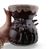 Vas aromaterapie din ceramica cu model Elefant - maro deschis, imagine 3