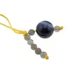 Accesoriu cu pietre semipretioase Agat albastru sfera 10mm si Labradorit 4mm, imagine 2