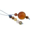Accesoriu cu pietre semipretioase Agat maro sfera 10mm si mix cristale 4mm, imagine 2