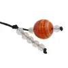 Accesoriu cu pietre semipretioase Agat portocaliu sfera 12mm si Cuart roz 4mm, imagine 2