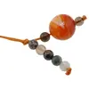 Accesoriu cu pietre semipretioase Agat portocaliu sfera 12mm si mix cristale 4mm, imagine 3