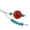 Accesoriu cu pietre semipretioase Agat portocaliu sfera 12mm si Turcoaz 4mm, imagine 2