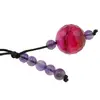 Accesoriu cu pietre semipretioase Agat roz sfera 12mm si Ametist 4mm, imagine 2