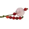 Accesoriu cu pietre semipretioase Agat roz sfera 12mm si Coral 4mm, imagine 2