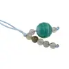 Accesoriu cu pietre semipretioase Agat verde sfera 10mm si Labradorit 4mm, imagine 2