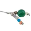Accesoriu cu pietre semipretioase Agat verde sfera 10mm si mix cristale 4mm, imagine 2