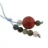 Accesoriu cu pietre semipretioase Coral rosu pasta sfera 10mm si mix cristale 4mm, imagine 2