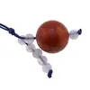 Accesoriu cu pietre semipretioase Coral rosu pasta sfera 14mm si Ametist 4mm, imagine 2