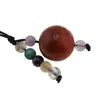 Accesoriu cu pietre semipretioase Coral rosu pasta sfera 14mm si mix cristale 4mm, imagine 2