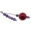 Accesoriu cu pietre semipretioase Coral rosu sfera 10mm si Ametist 4mm, imagine 2
