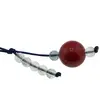 Accesoriu cu pietre semipretioase Coral rosu sfera 10mm si Fluorit 4mm, imagine 2