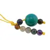 Accesoriu cu pietre semipretioase Crisocola sfera 10mm si mix cristale 4mm, imagine 2