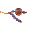 Accesoriu cu pietre semipretioase Cuart tangerin sfera 10mm si Ametist 4mm, imagine 2