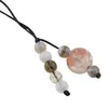 Accesoriu cu pietre semipretioase Cuart tangerin sfera 10mm si mix cristale 4mm, imagine 2