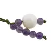 Accesoriu cu pietre semipretioase Sidef alb sfera 10mm si Ametist 5mm, imagine 2
