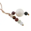 Accesoriu cu pietre semipretioase Sidef alb sfera 10mm si mix cristale 4mm, imagine 2