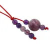 Accesoriu cu pietre semipretioase Turmalina roz sfera 10mm si Ametist 4mm, imagine 2