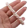 Bratara handmade cu Perle de cultura albe si roz, 5-6mm, imagine 3