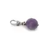 Pandantiv Lepidolit sfera fatetata cu Argint 925, 8mm