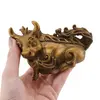 Statueta Feng Shui Bivol auriu din rasina, 11,5cm, imagine 3
