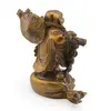 Statueta Feng Shui Buddha stand pe sac de bani din rasina, 9cm, imagine 2
