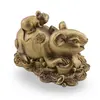 Statueta Feng Shui Sobolan cu pui si Ru yi din rasina, 10cm, imagine 2